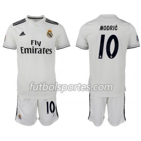 Camisetas Real Madrid MODRIC 10 Niño Primera Equipacion 2018/2019